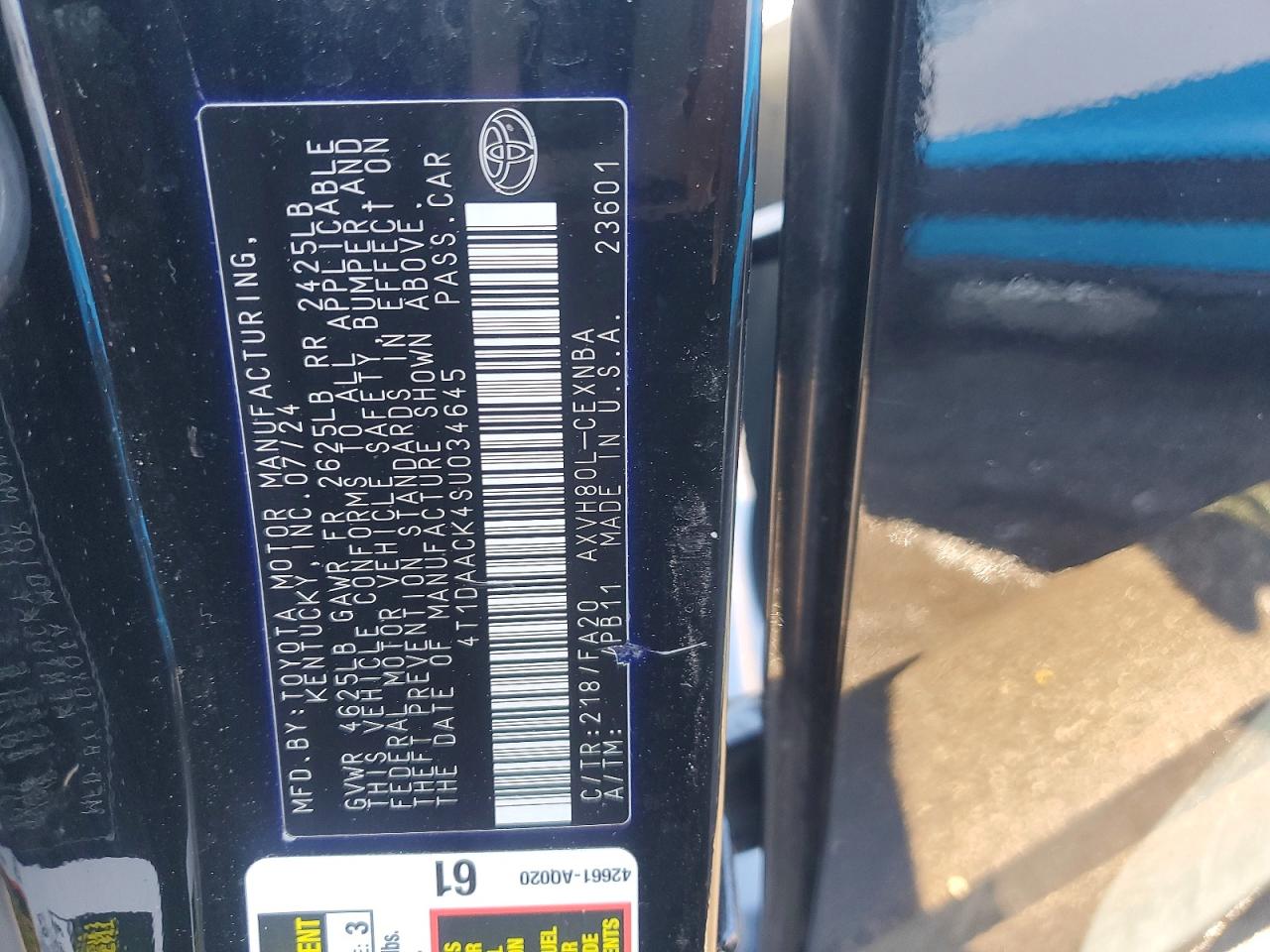 2025 TOYOTA CAMRY LE photo 12
