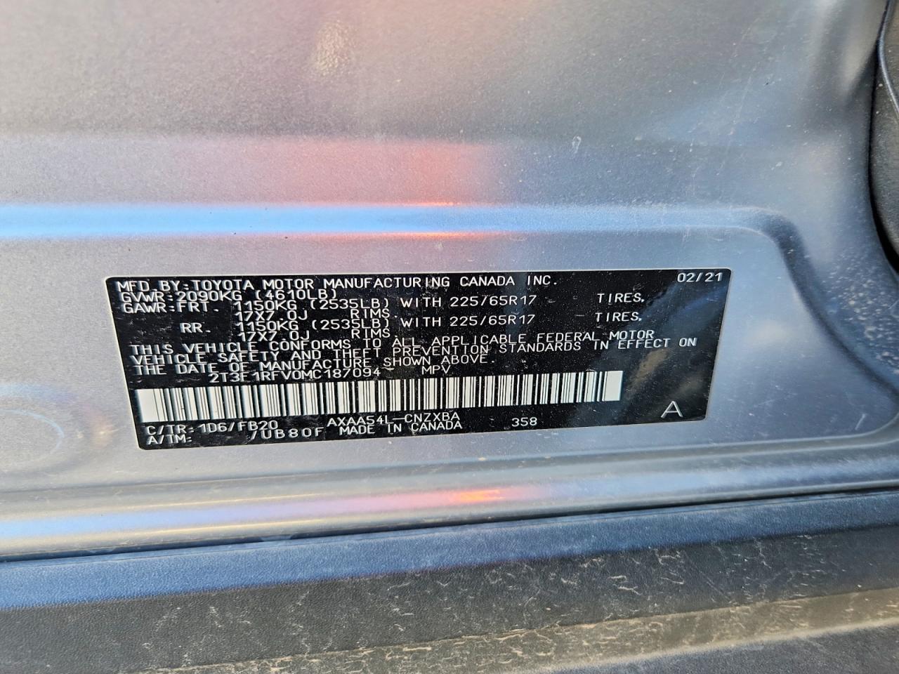 2021 TOYOTA RAV4 LE photo 25