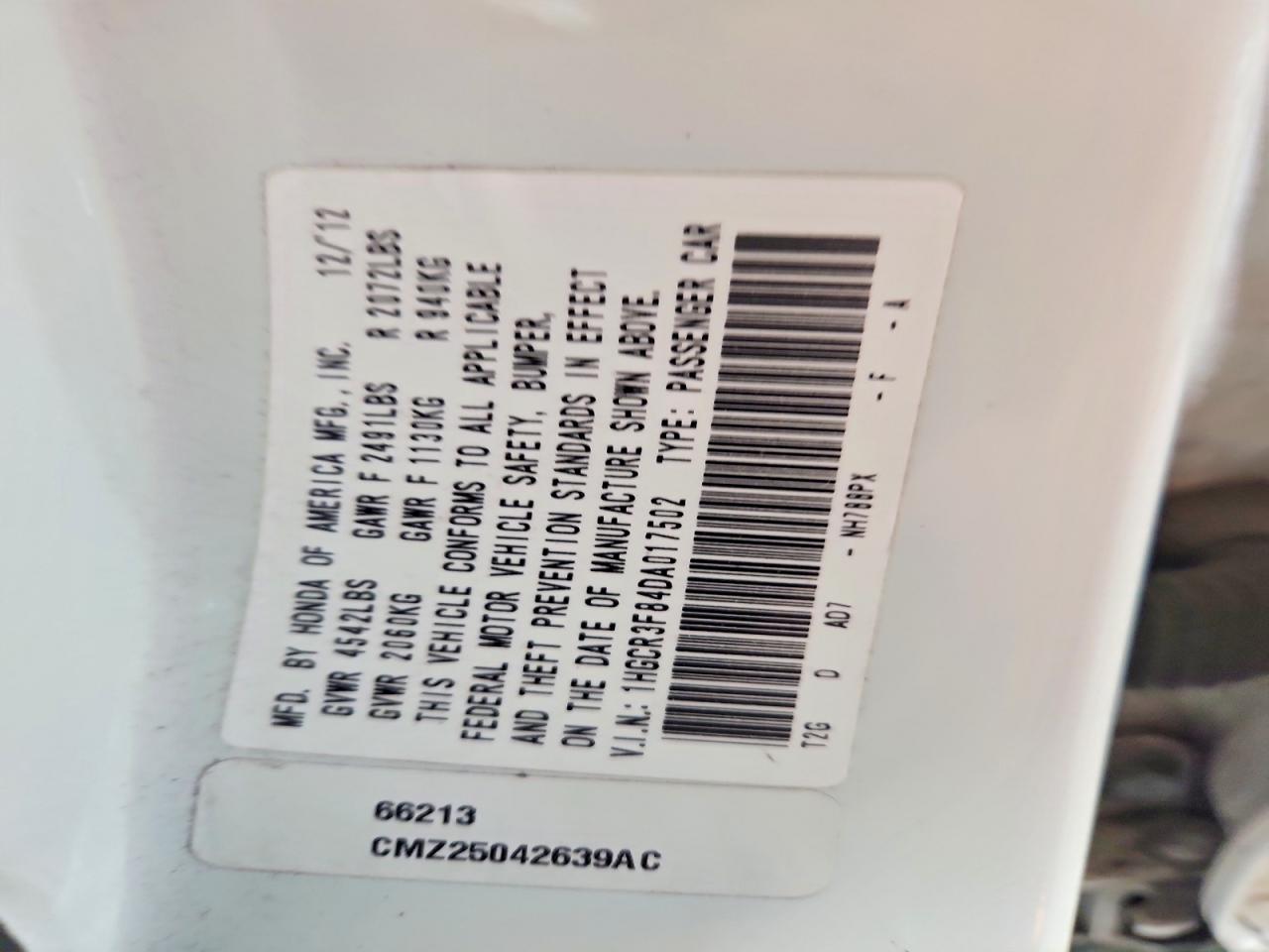 2013 HONDA ACCORD EXL photo 34