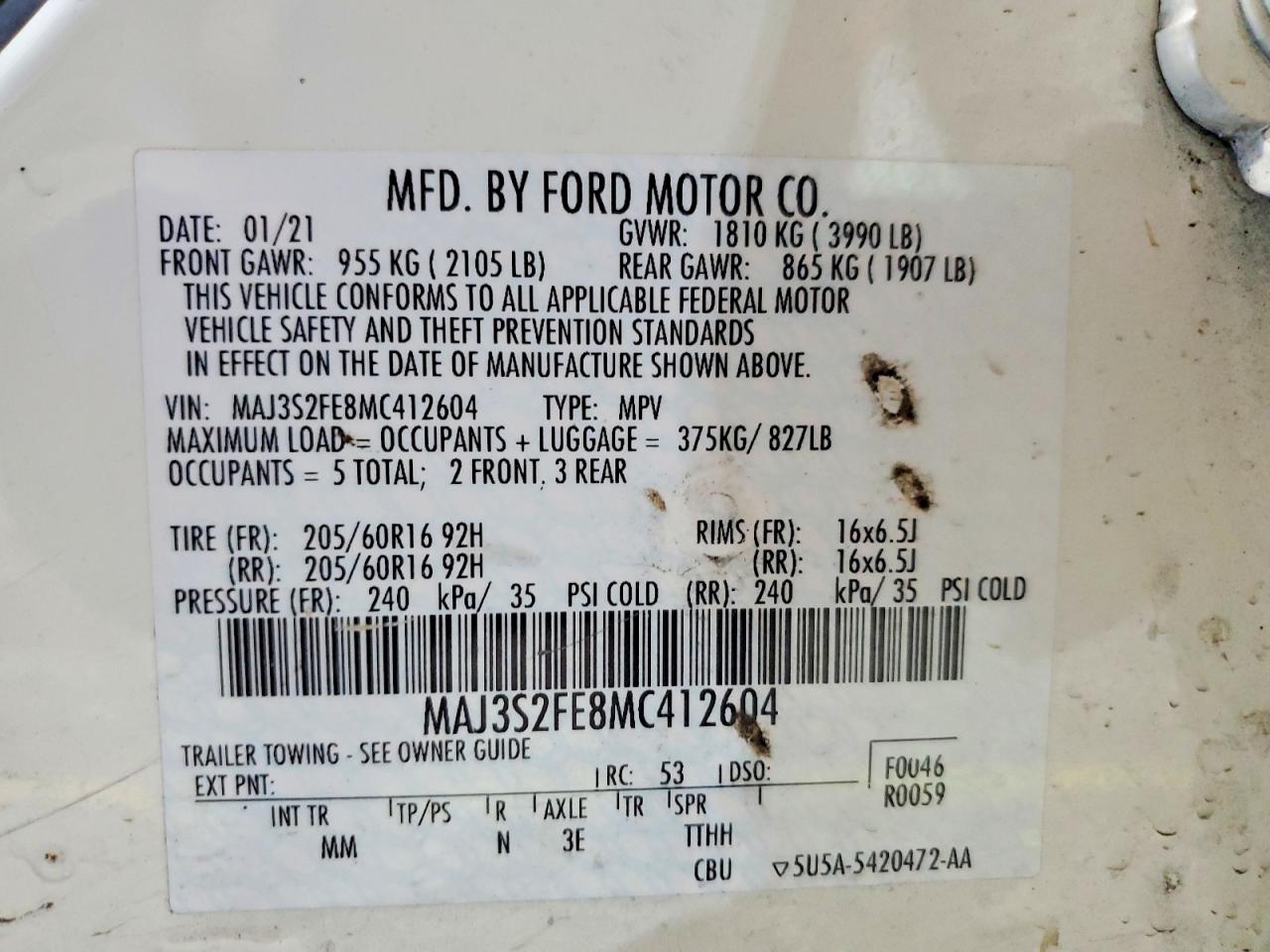 2021 FORD ECOSPORT S photo 25