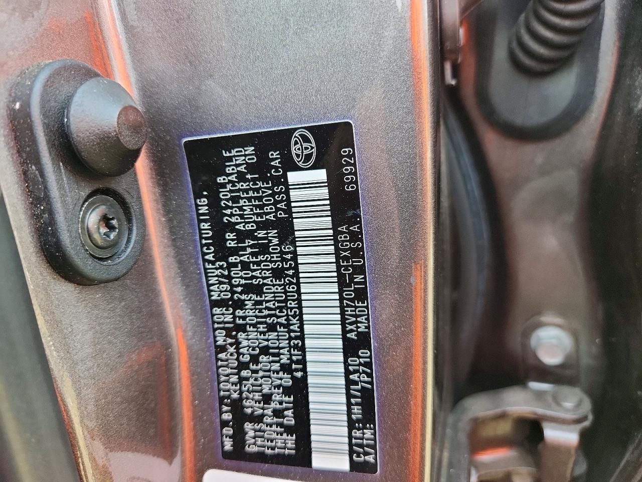 2024 TOYOTA CAMRY XLE photo 25