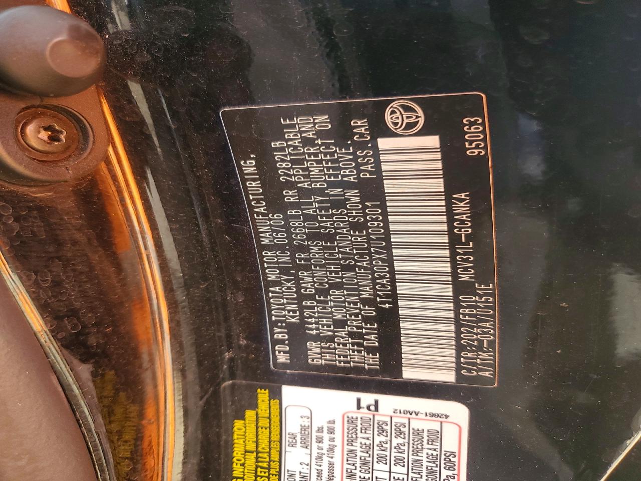 2007 TOYOTA CAMRY SOLARA SE photo 12