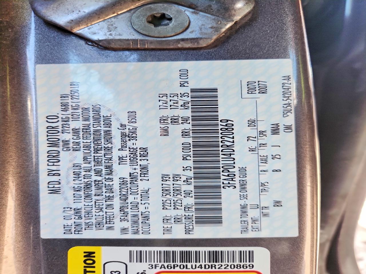 2013 FORD FUSION SE HYBRID photo 13