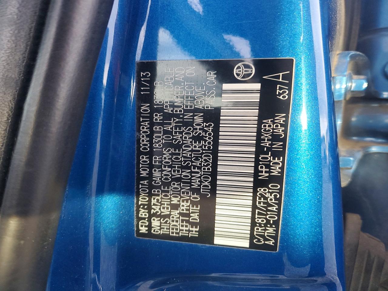2013 TOYOTA PRIUS C THREE photo 14