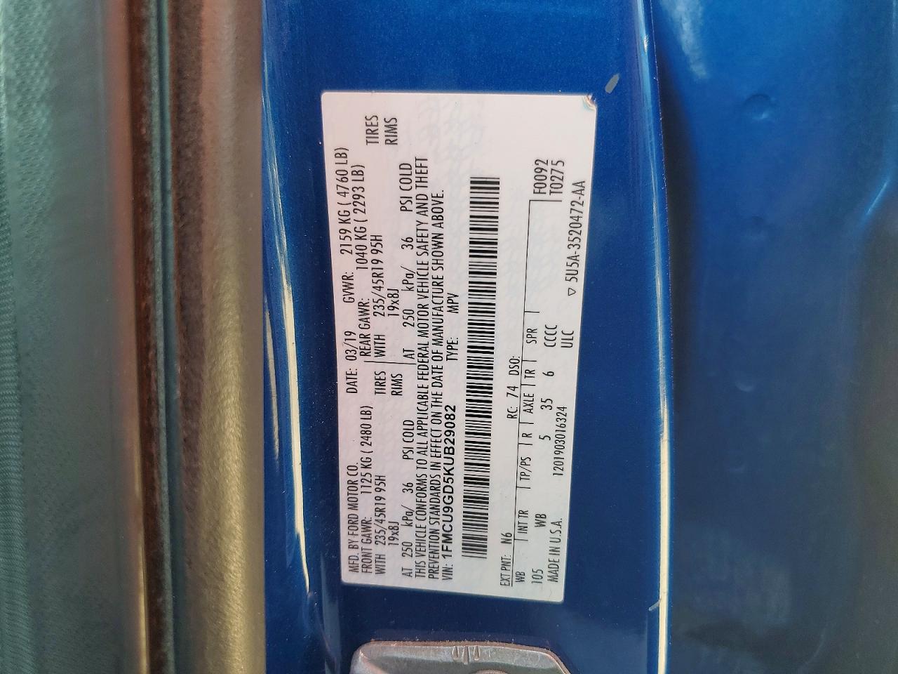 2019 FORD ESCAPE SE photo 23
