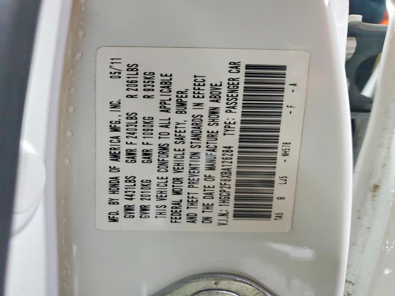2011 HONDA ACCORD EXL photo 12
