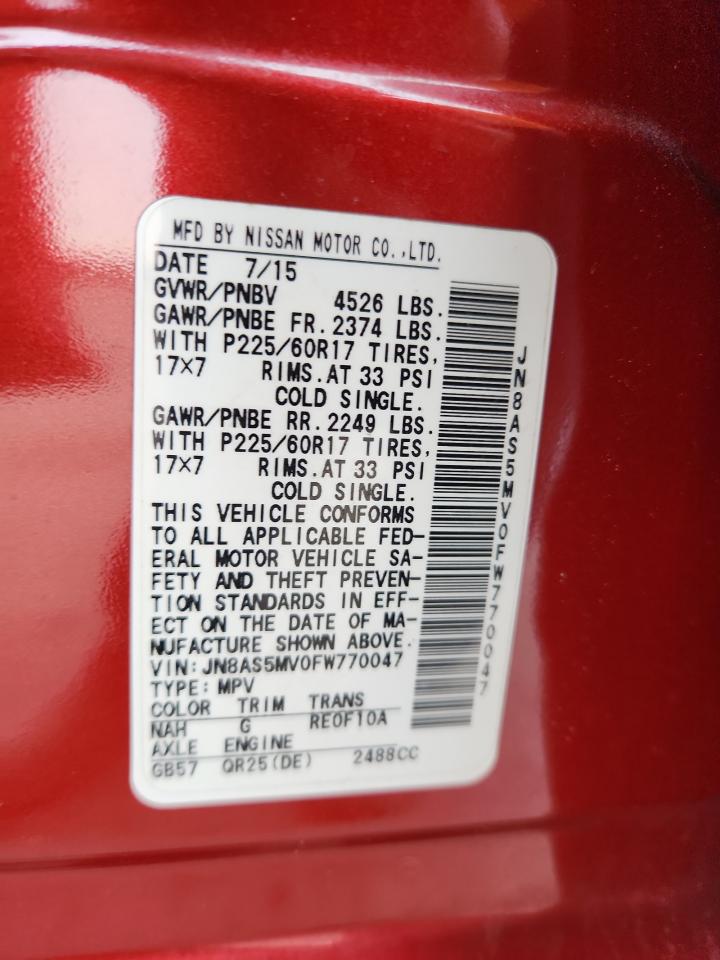 2015 NISSAN ROGUE SELECT S photo 25