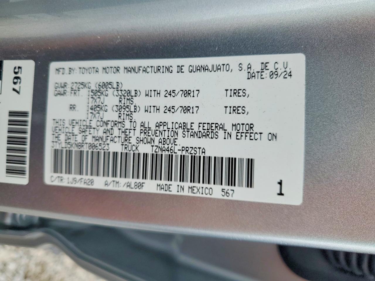 2024 TOYOTA TACOMA SR photo 23