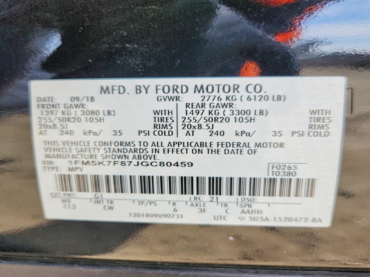 2018 FORD EXPLORER LIMITED photo 27
