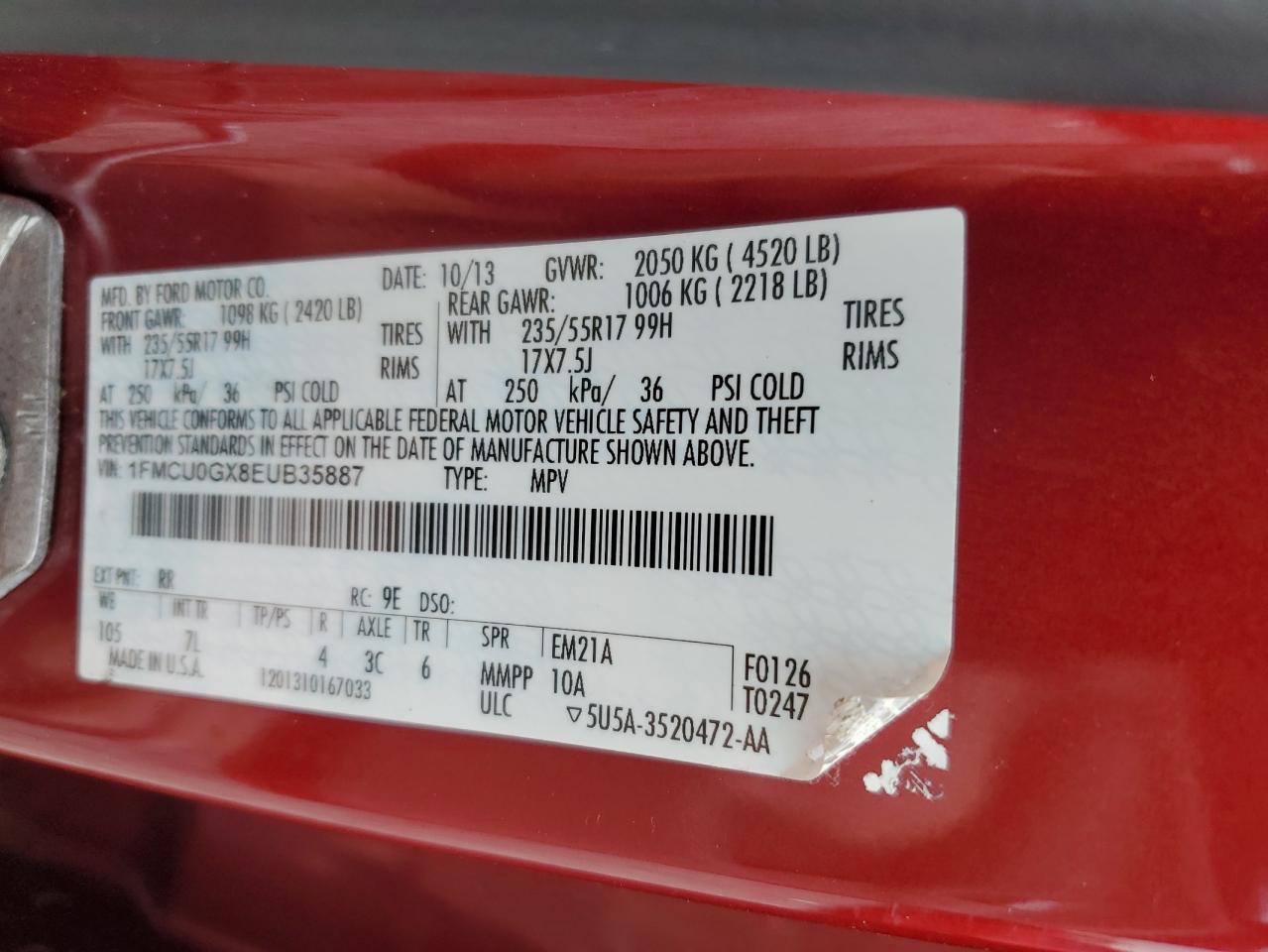 2014 FORD ESCAPE SE photo 12