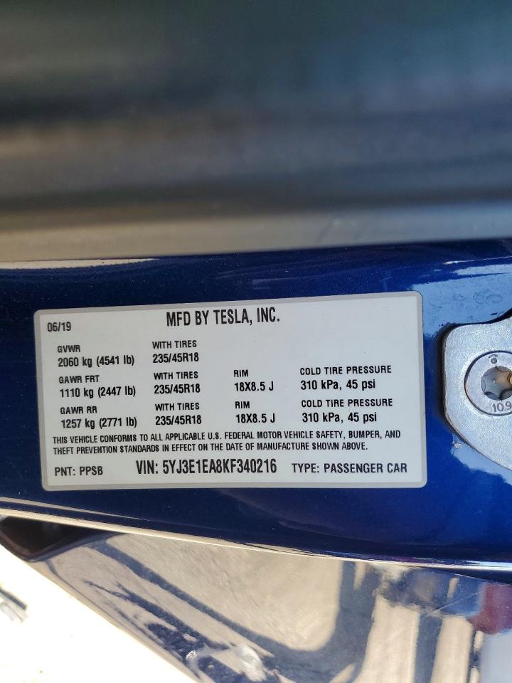 2019 TESLA MODEL 3 photo 37