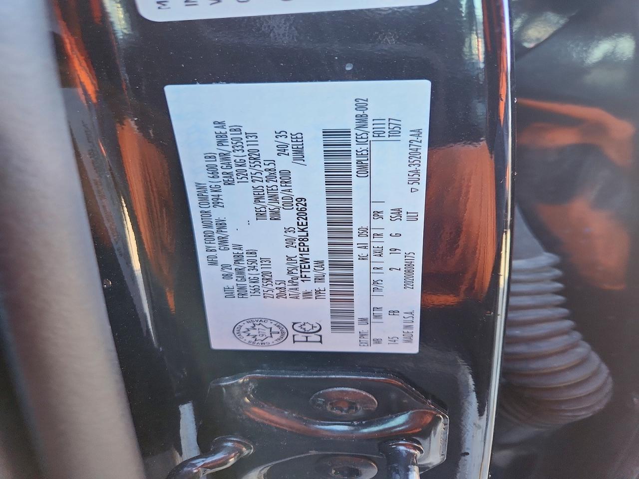 2020 FORD F150 SUPERCREW photo 12