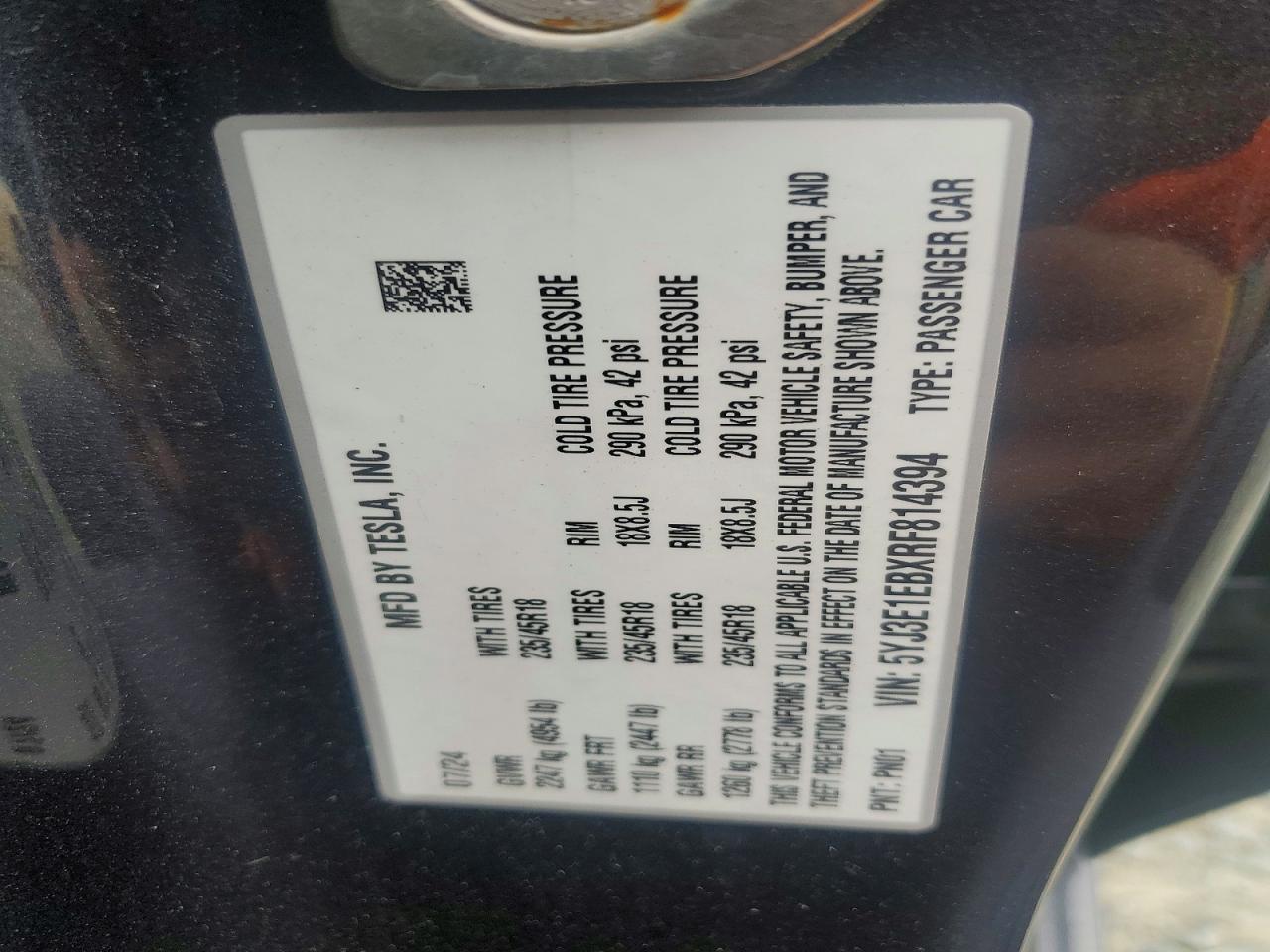 2024 TESLA MODEL 3 photo 37