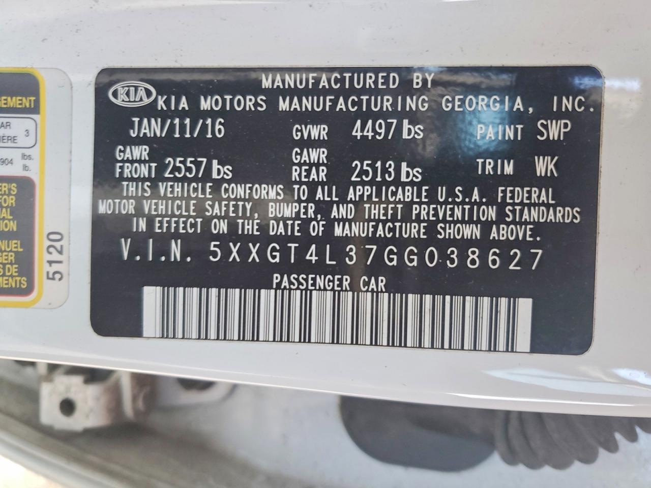 2016 KIA OPTIMA LX photo 34