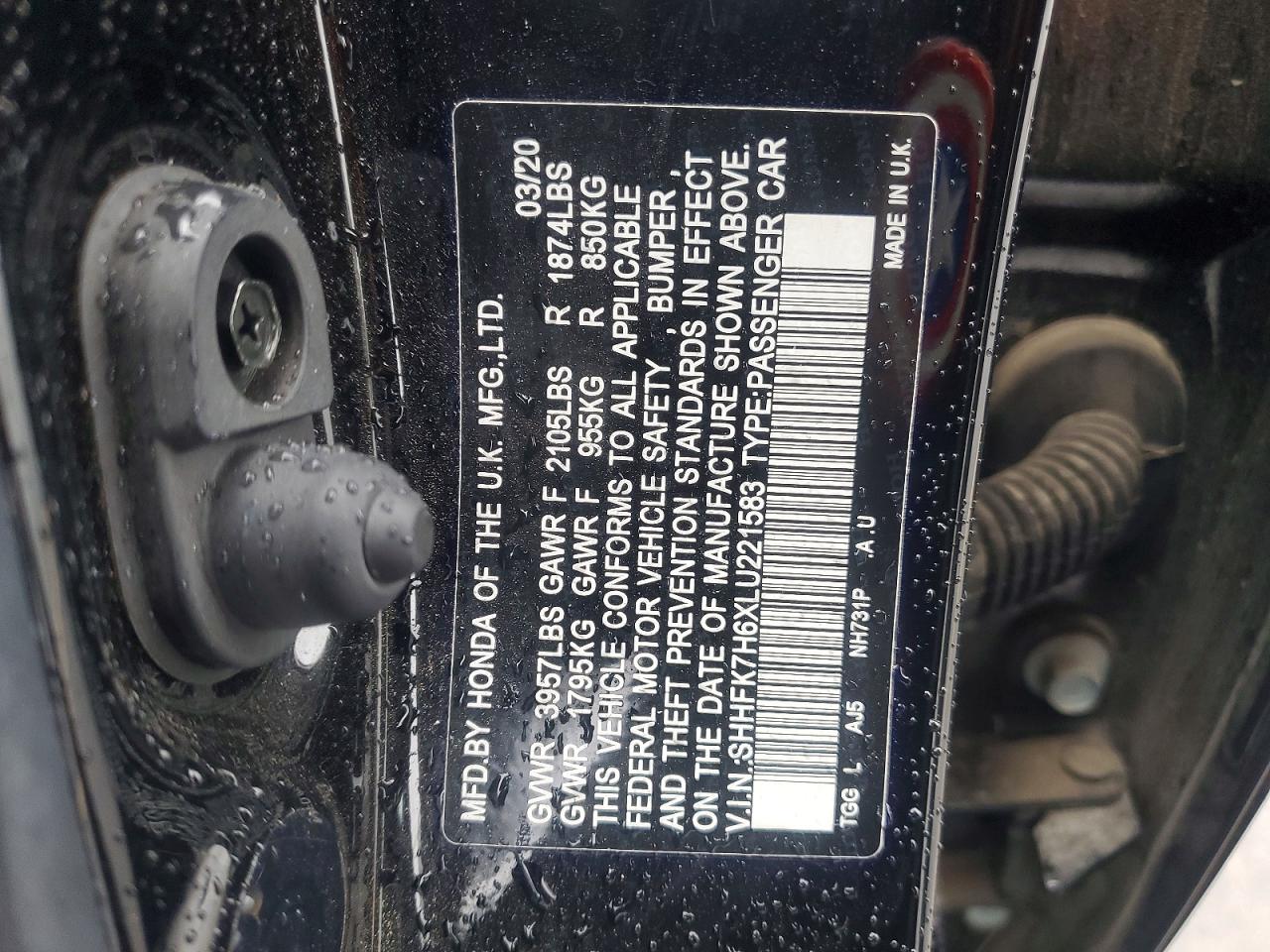 2020 HONDA CIVIC photo 23
