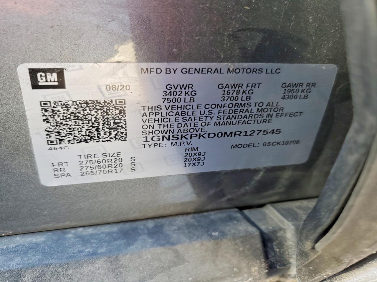 2021 CHEVROLET TAHOE K1500 Z71 photo 13