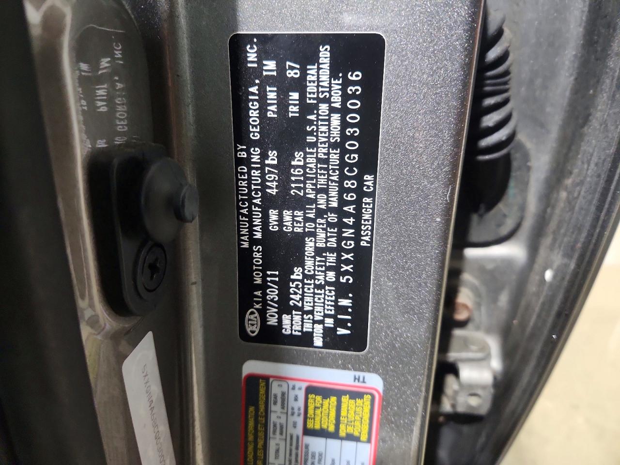 2012 KIA OPTIMA EX photo 12