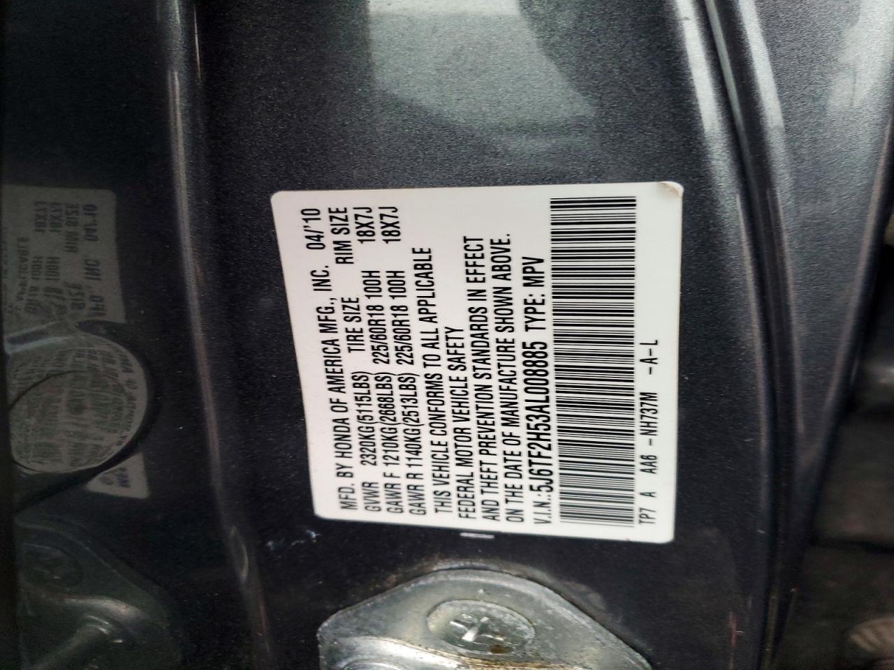 2010 HONDA ACCORD CROSSTOUR EXL photo 34