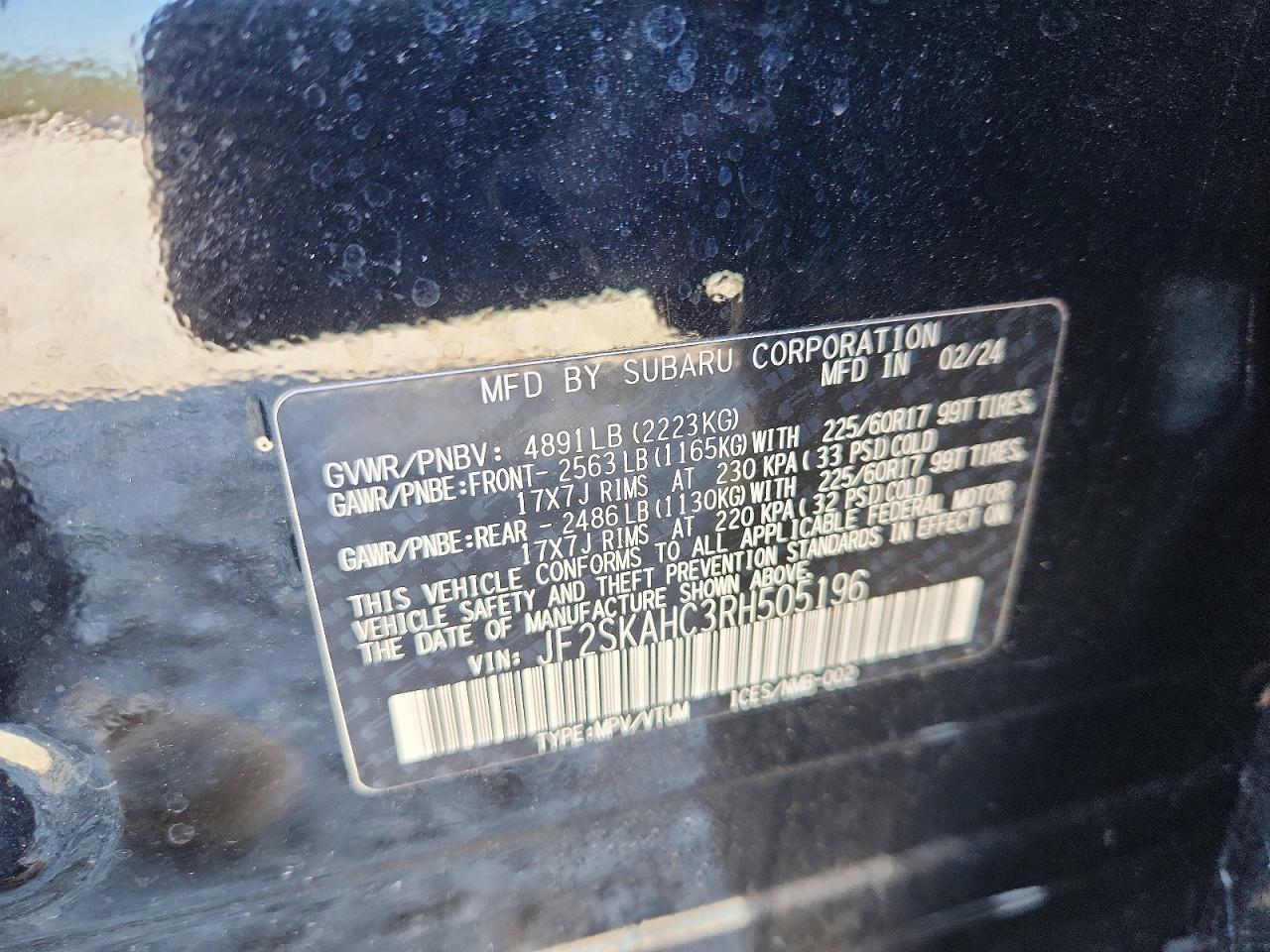 2024 SUBARU FORESTER WILDERNESS photo 13