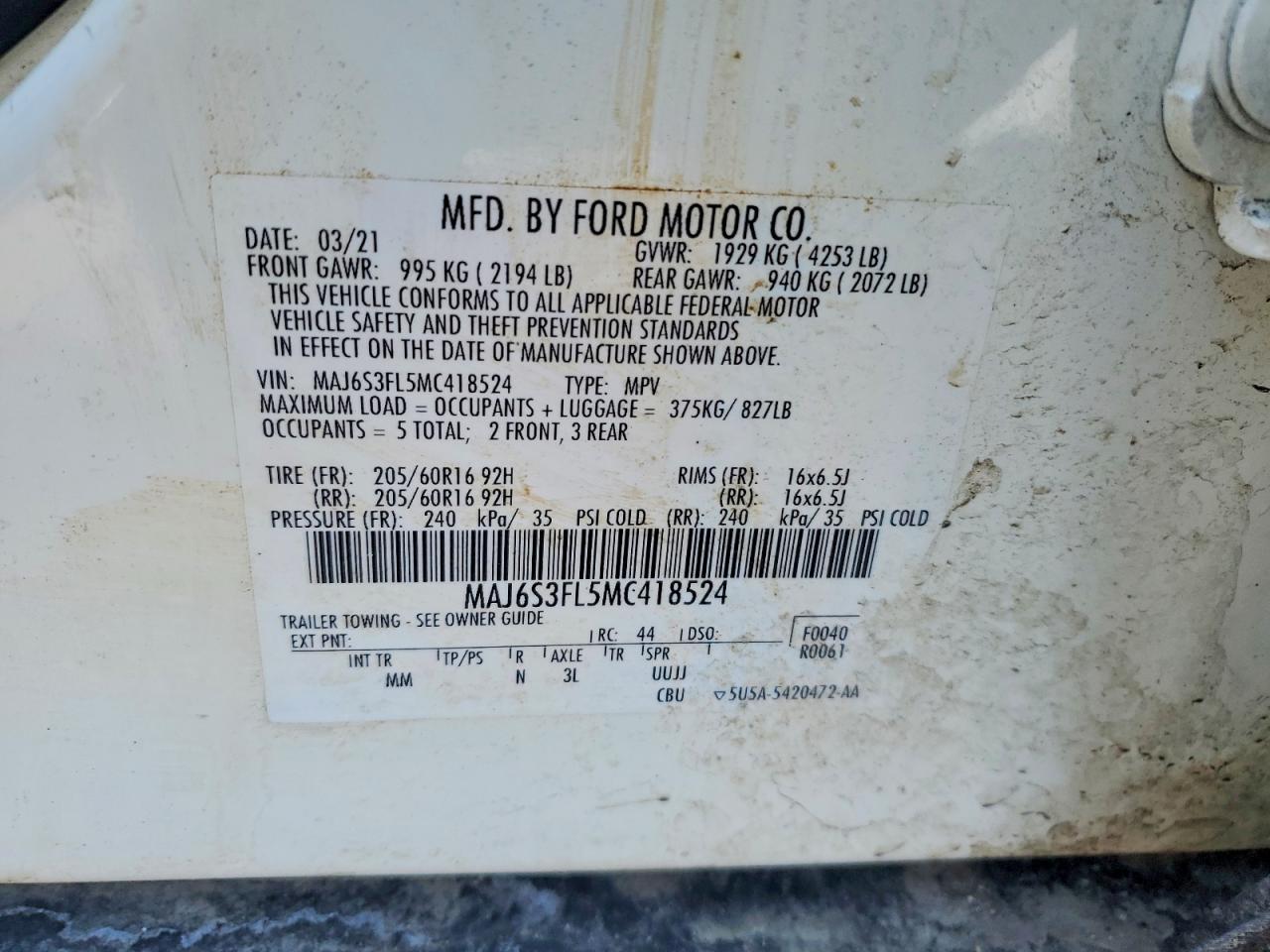 2021 FORD ECOSPORT S photo 23