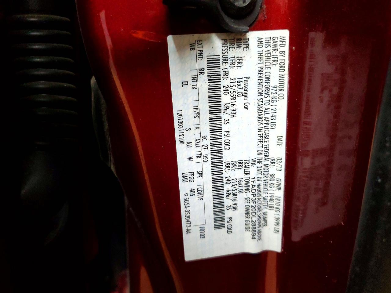 2013 FORD FOCUS SE photo 45