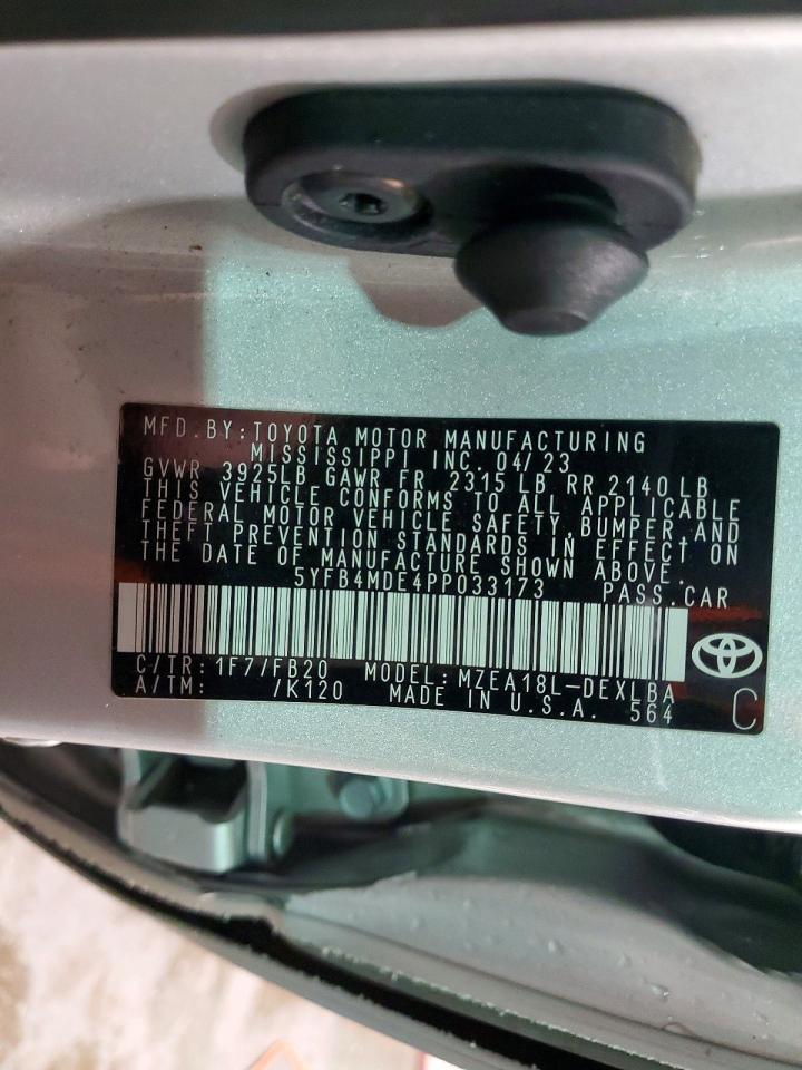 2023 TOYOTA COROLLA LE photo 23