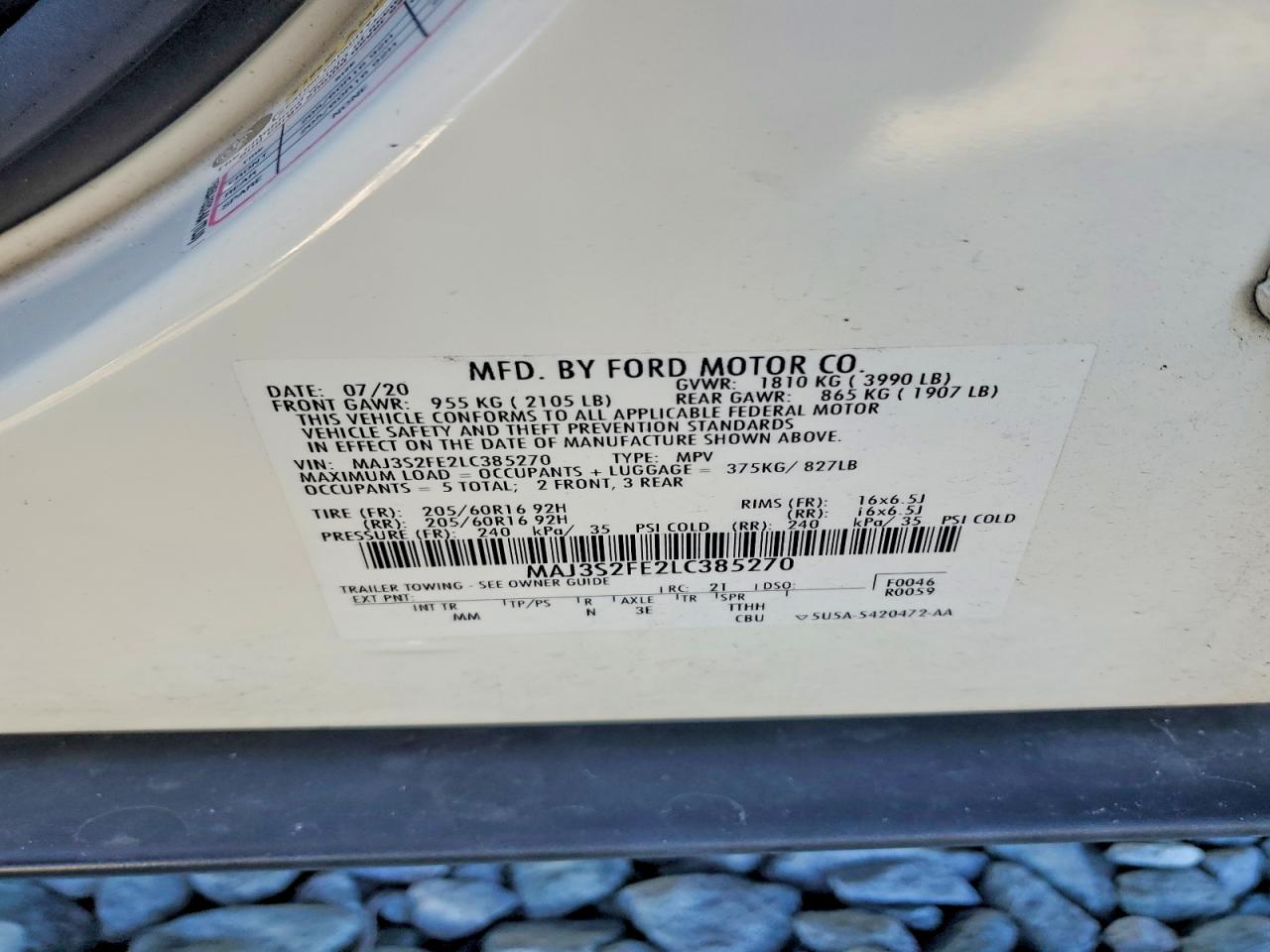 2020 FORD ECOSPORT S photo 13