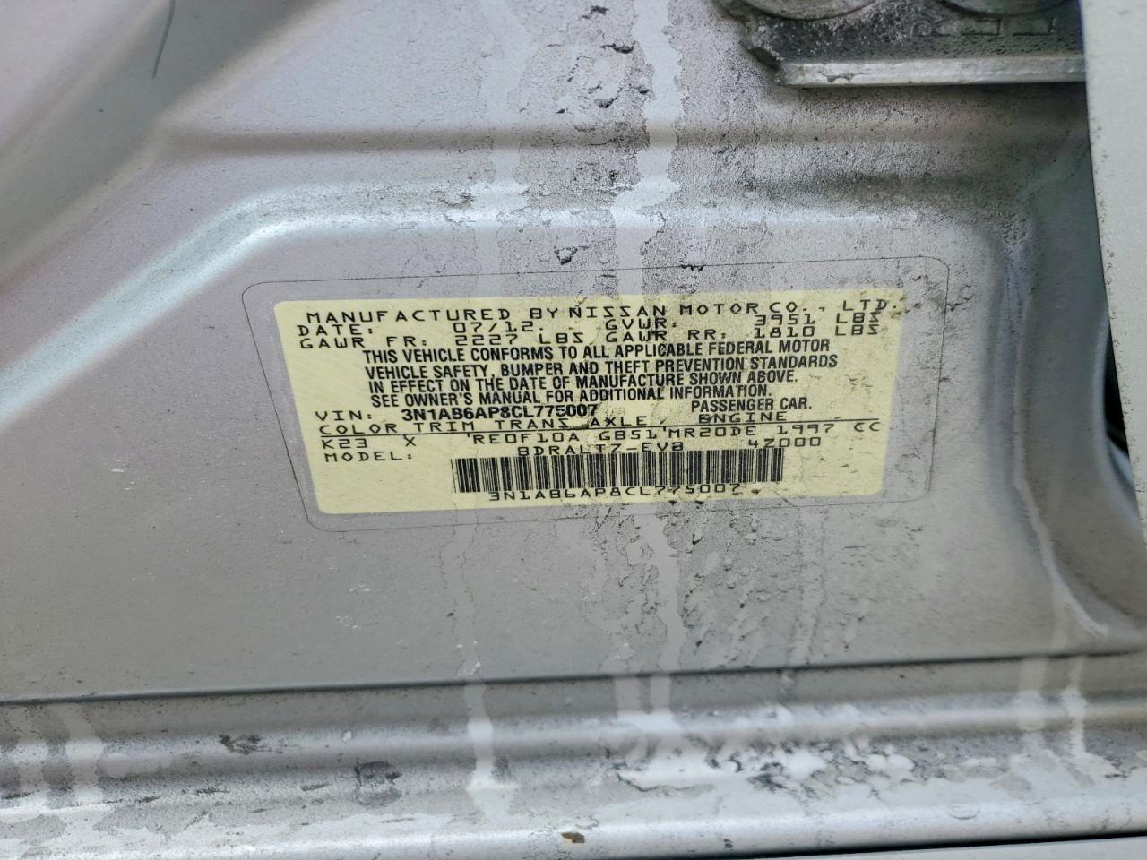 2012 NISSAN SENTRA 2.0 photo 23