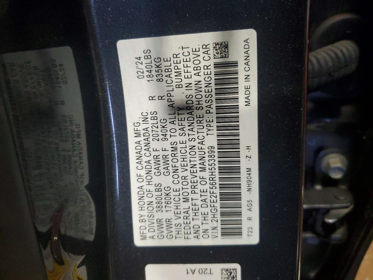 2024 HONDA CIVIC SPORT photo 13