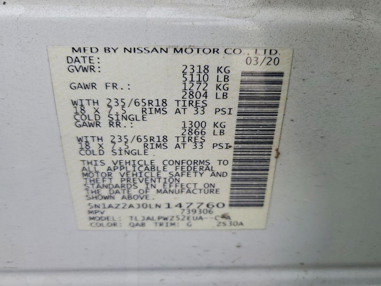 2020 NISSAN MURANO S photo 37