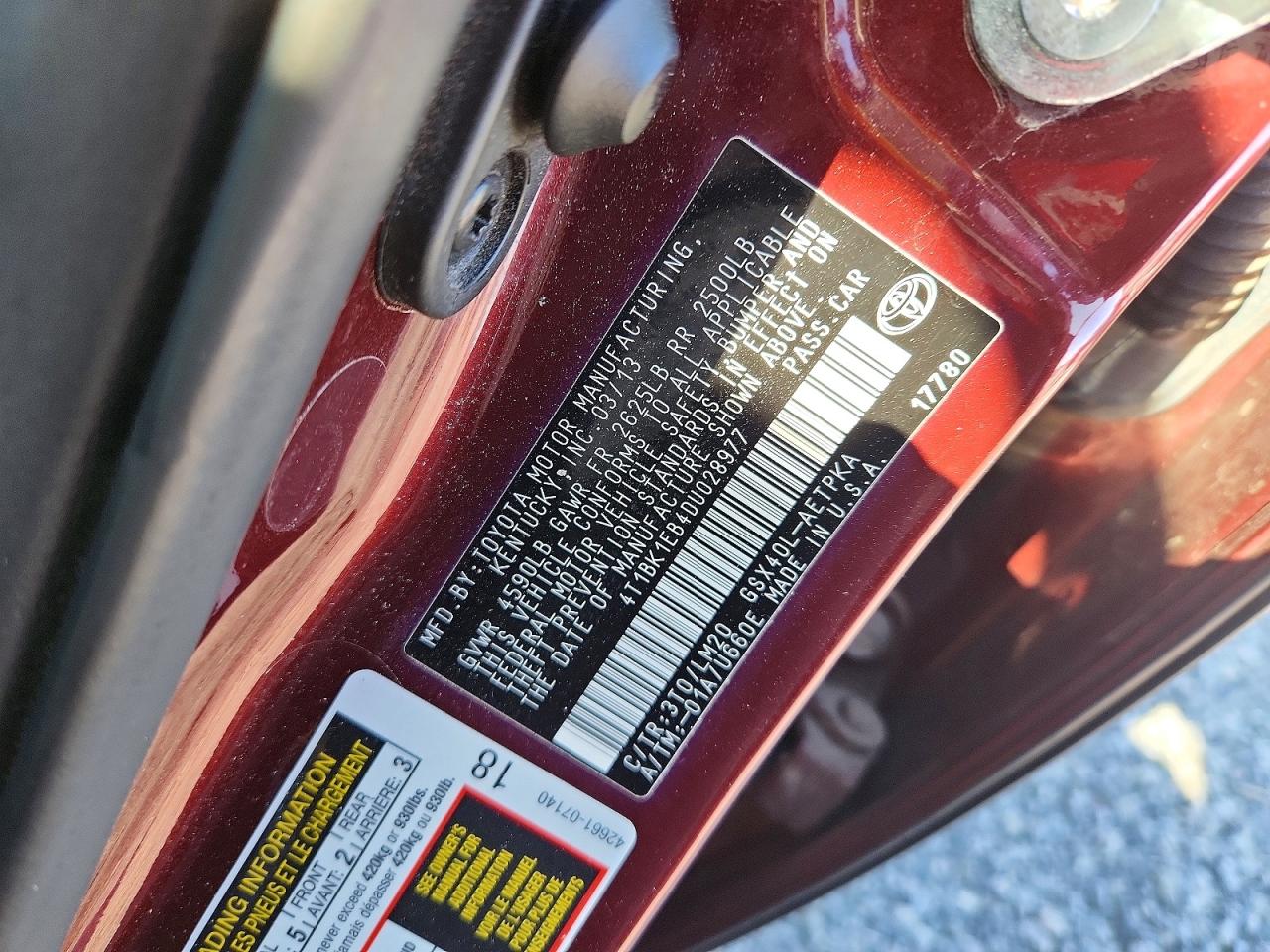 2013 TOYOTA AVALON BASE photo 12