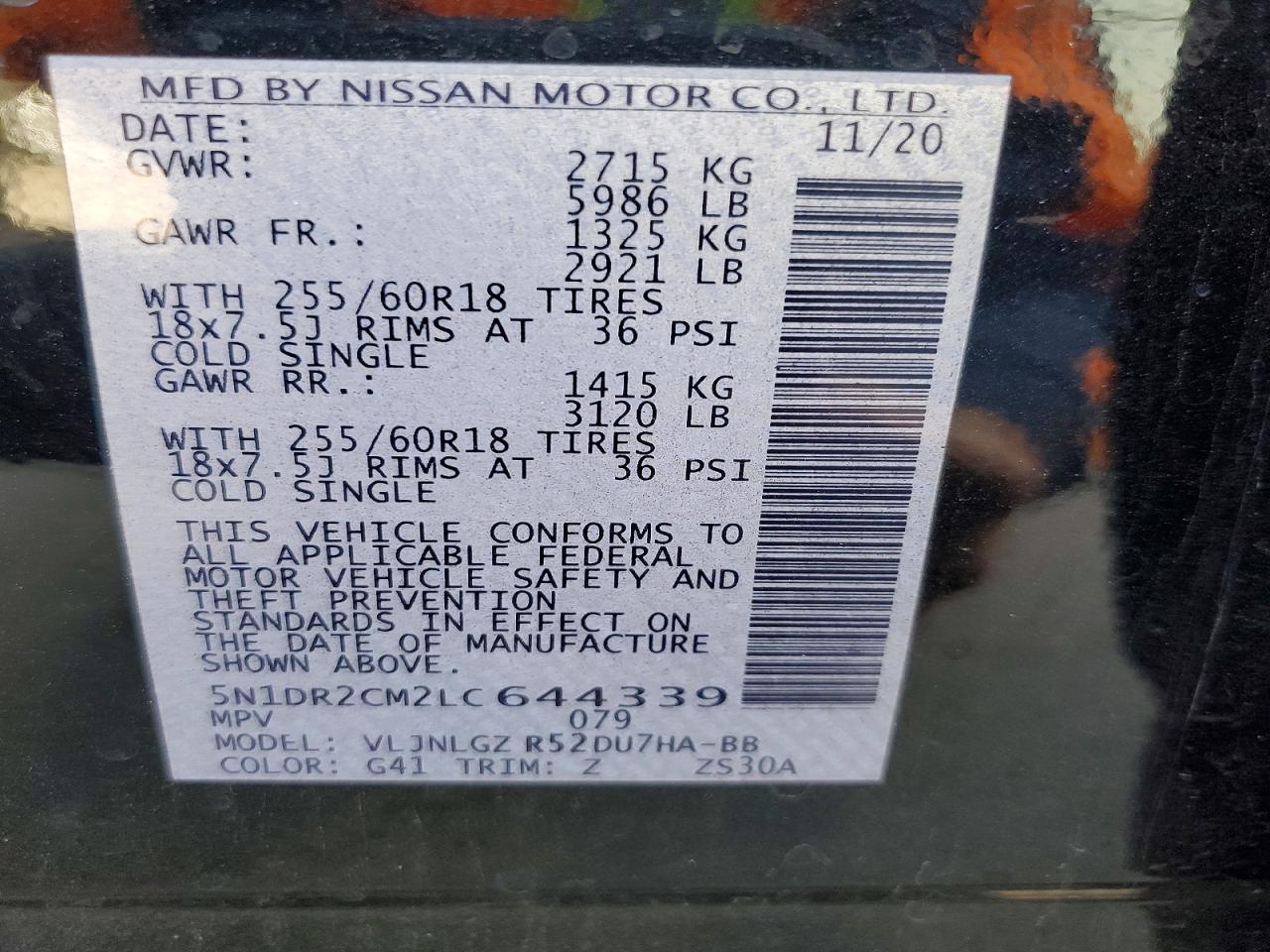 2020 NISSAN PATHFINDER SL photo 40