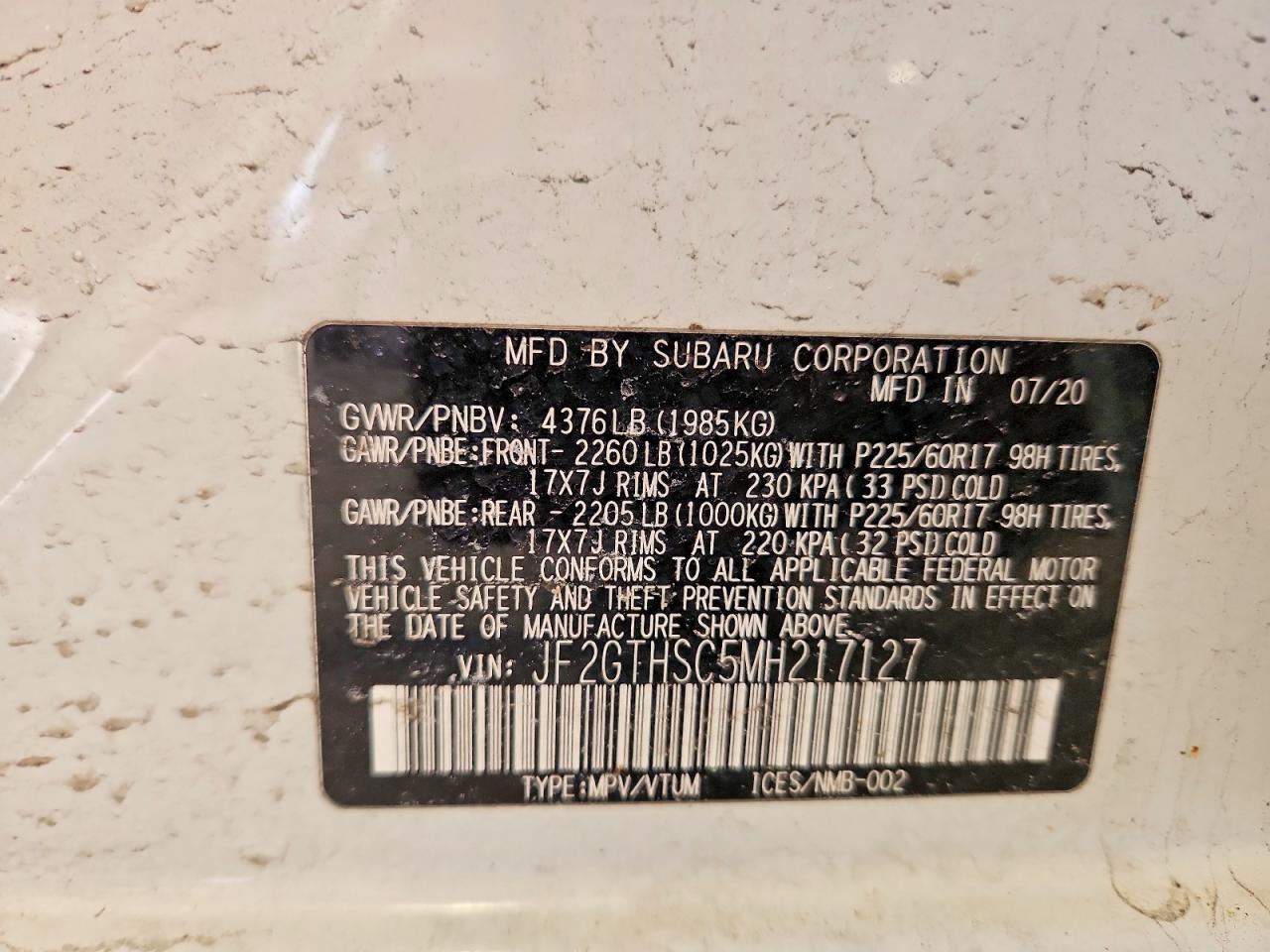 2021 SUBARU CROSSTREK SPORT photo 37
