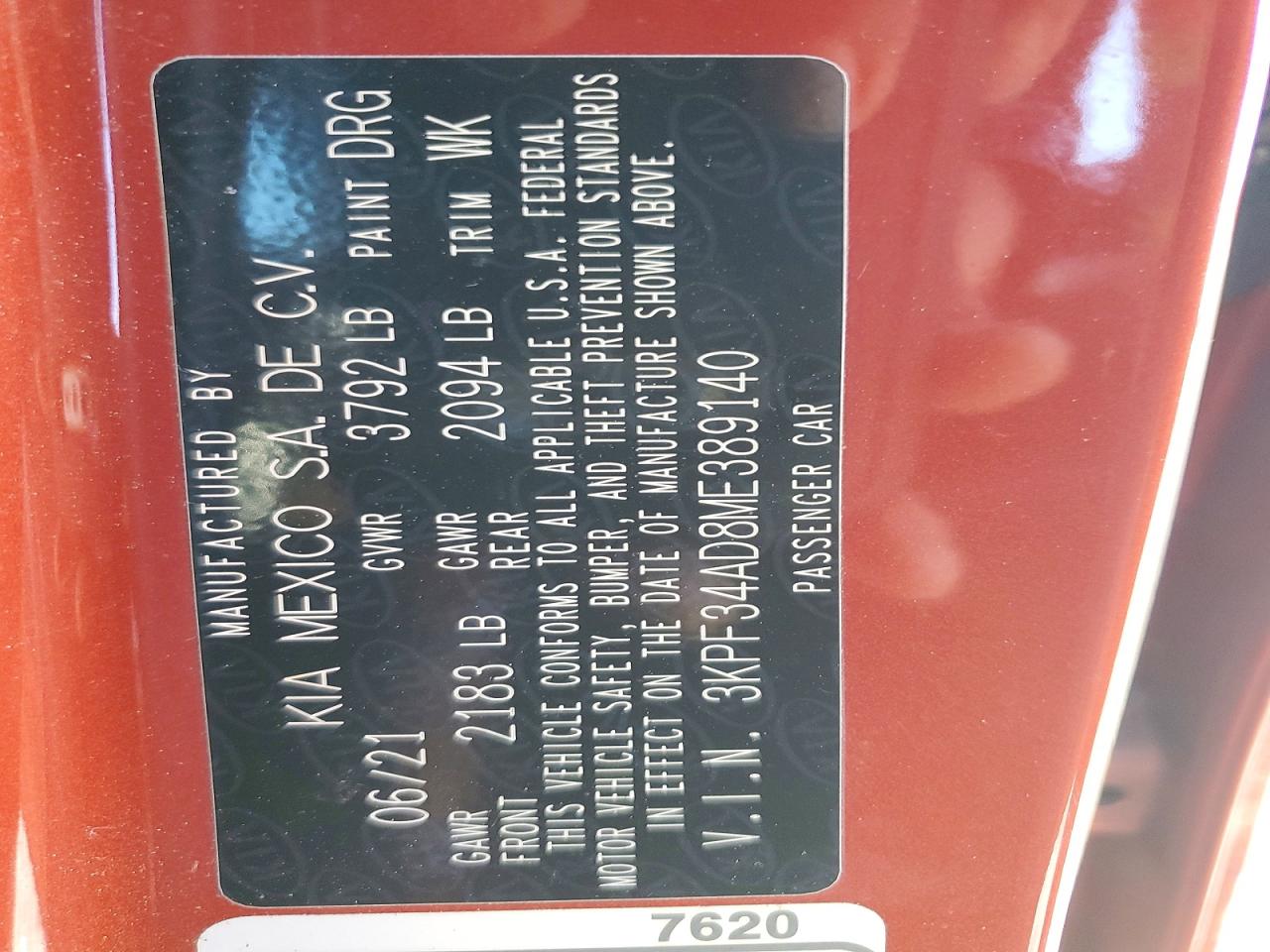 2021 KIA FORTE GT LINE photo 12