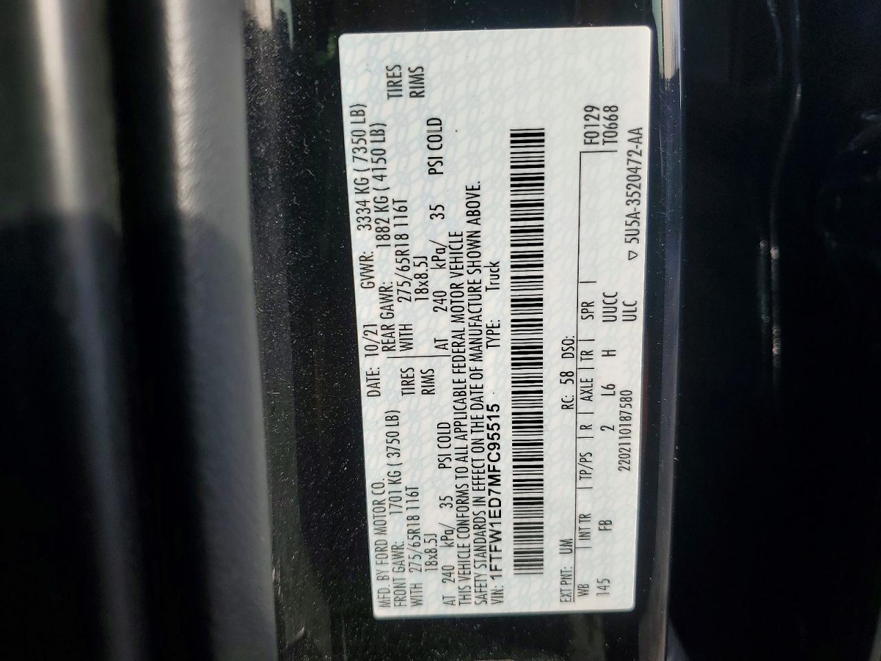 2021 FORD F150 SUPERCREW photo 23