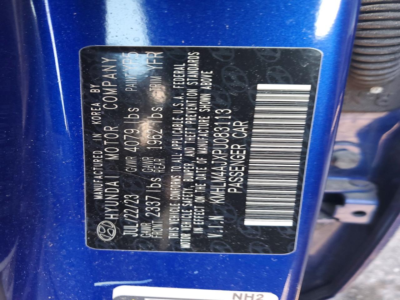2023 HYUNDAI ELANTRA BLUE photo 23