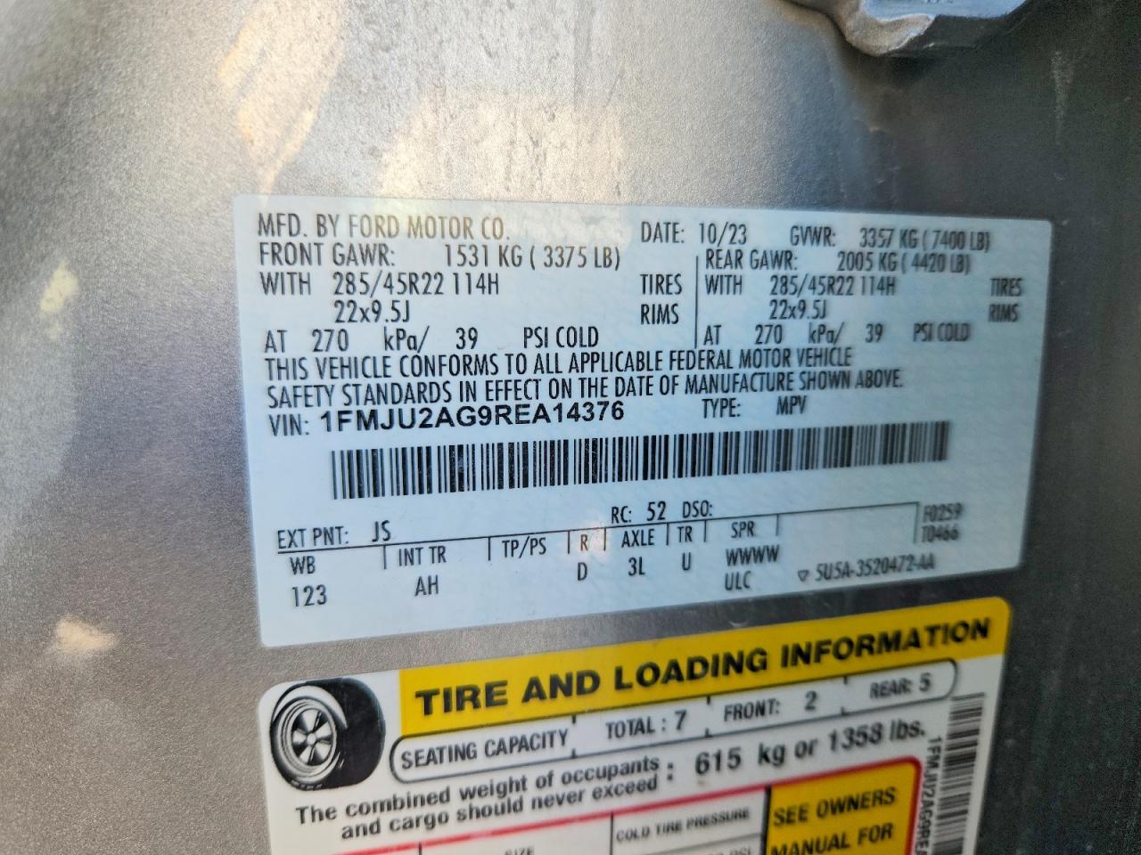 2024 FORD EXPEDITION LIMITED photo 40