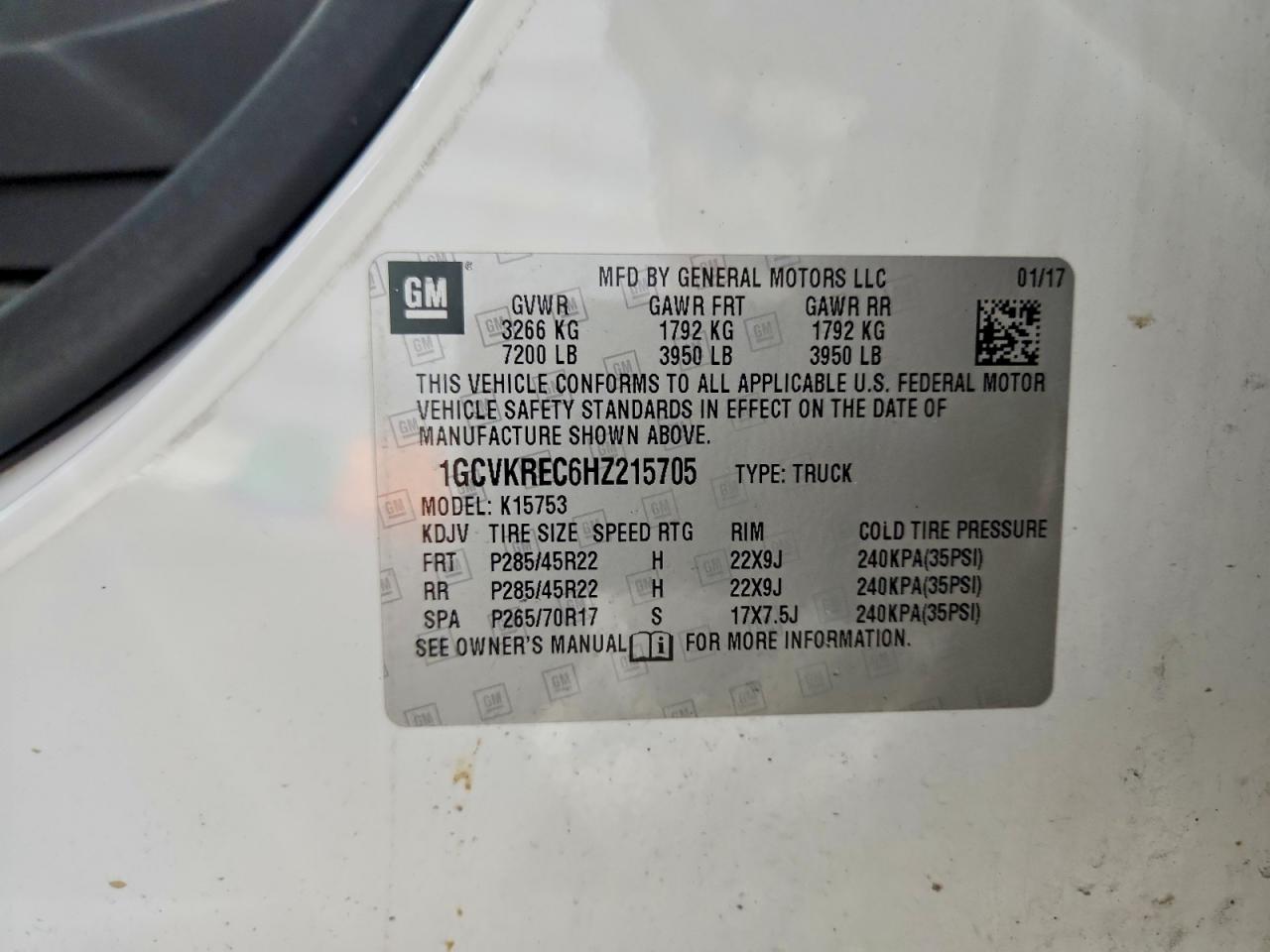 2017 CHEVROLET SILVERADO K1500 LT photo 12