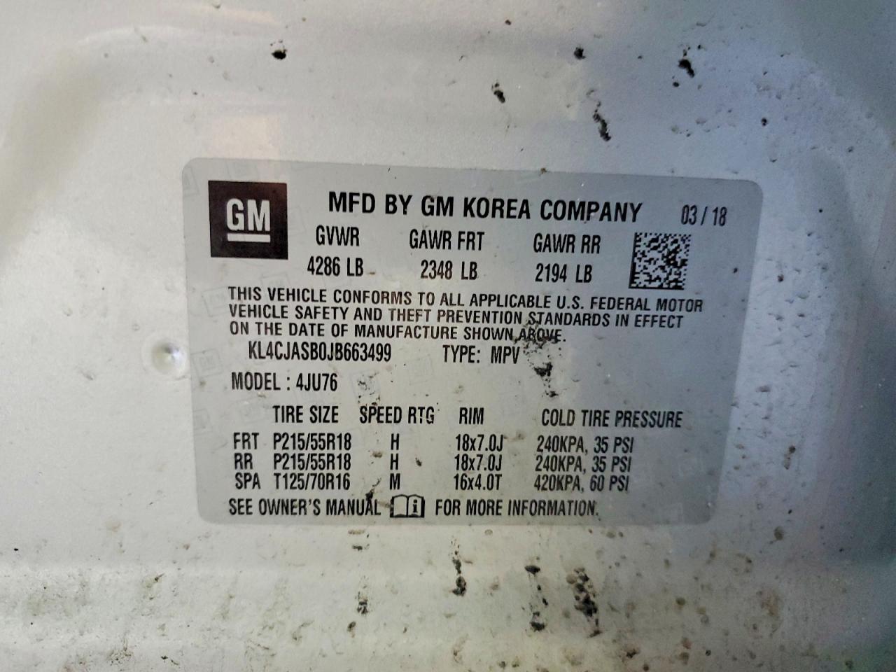 2018 BUICK ENCORE PREFERRED photo 13