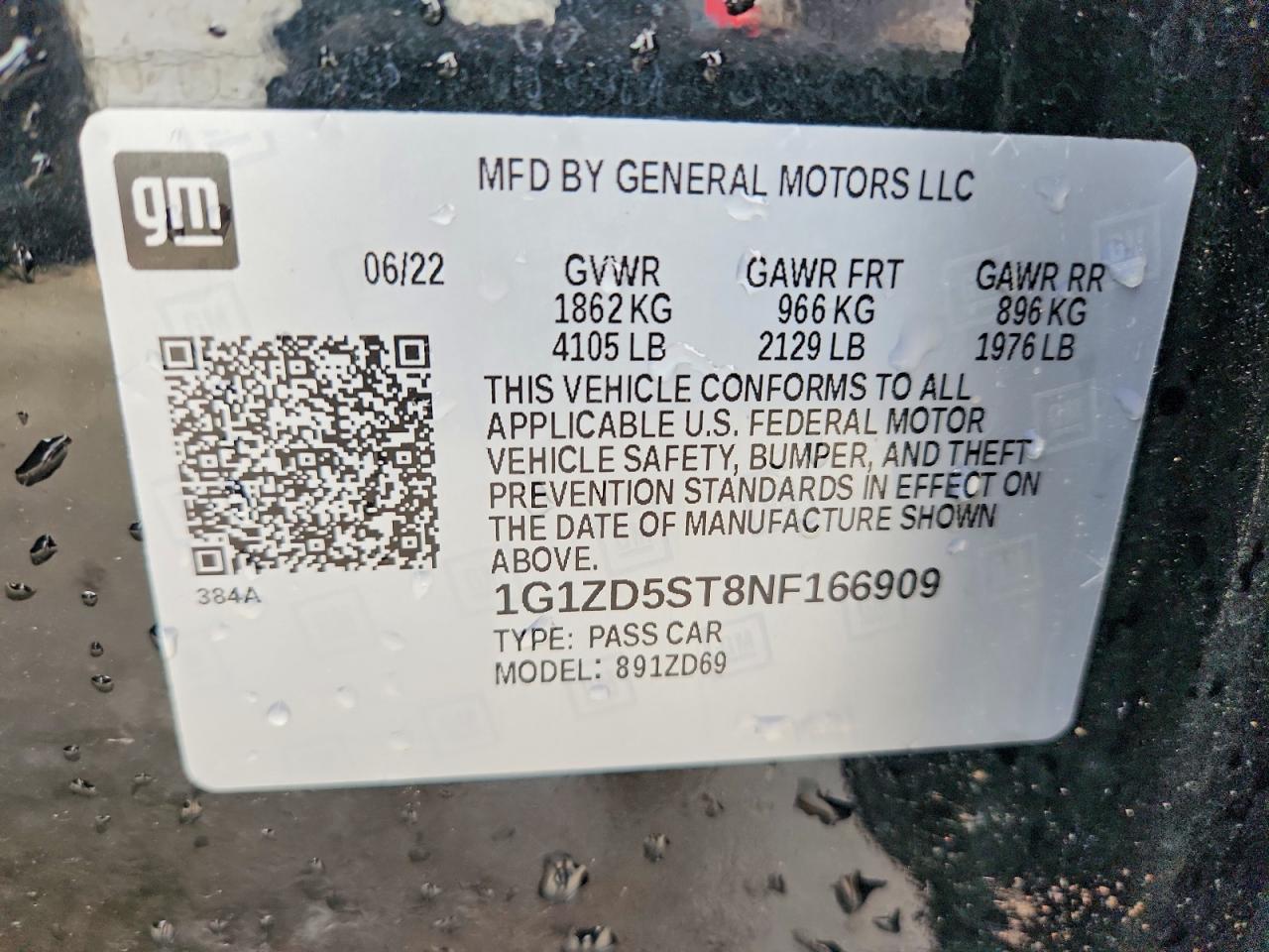 2022 CHEVROLET MALIBU LT photo 23