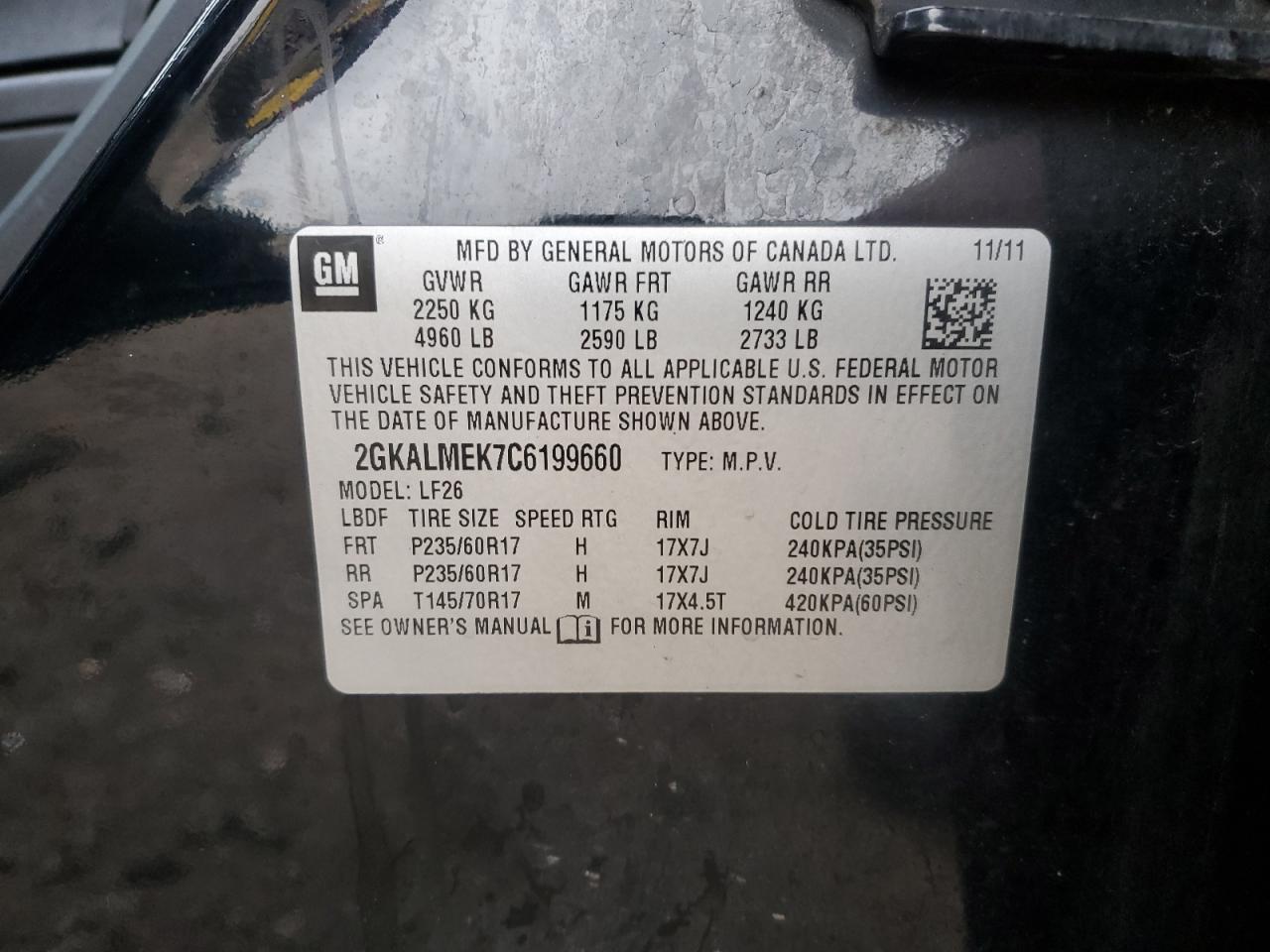 2012 GMC TERRAIN SLE photo 13