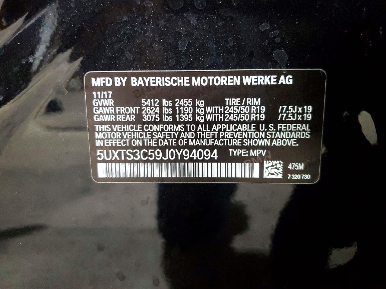 2018 BMW X3 XDRIVEM40I photo 13