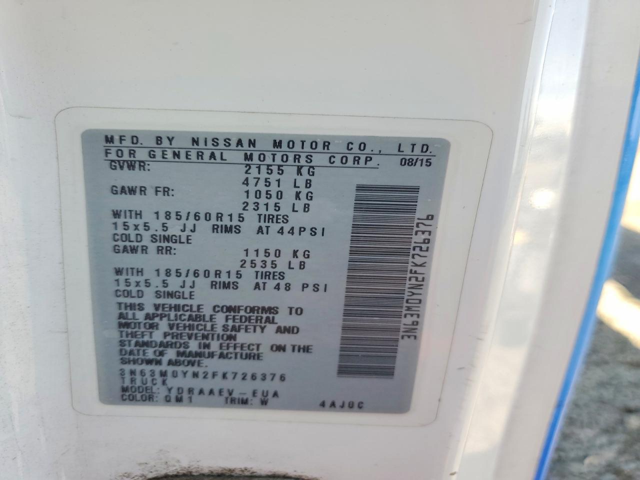 2015 CHEVROLET CITY EXPRESS UTILITY / SERVICE VAN photo 37