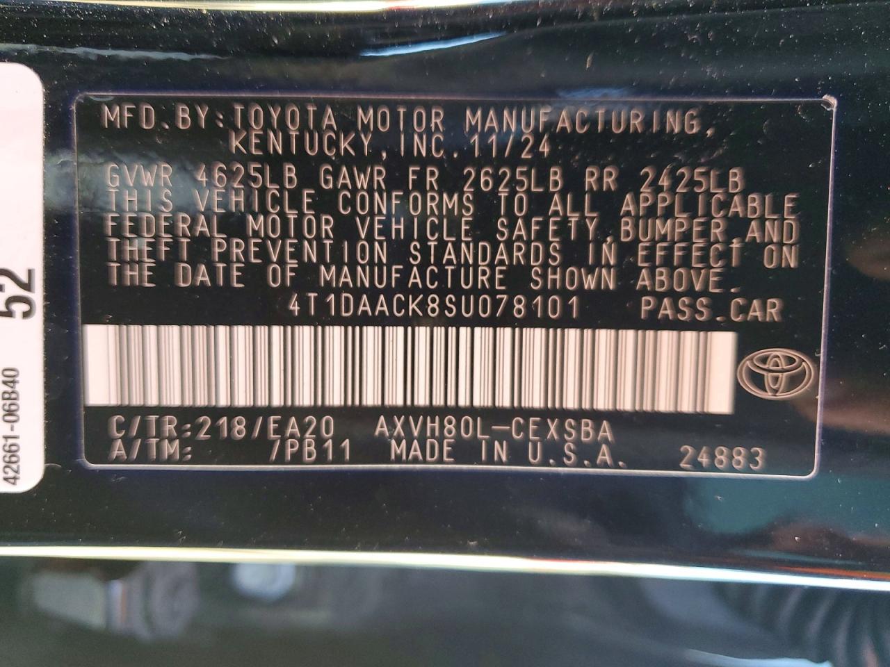 2025 TOYOTA CAMRY SE photo 12