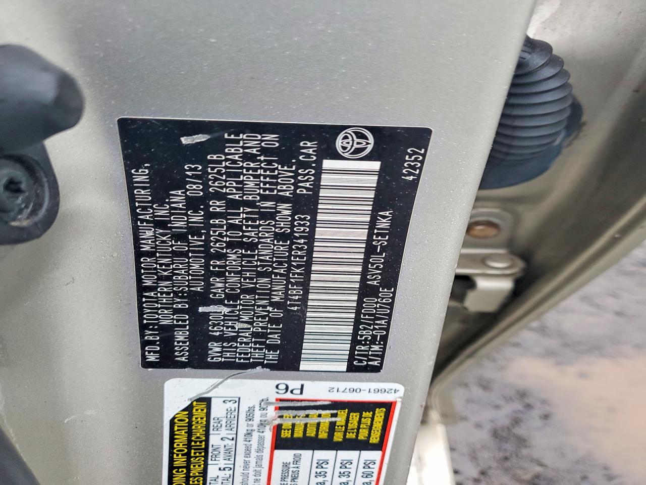 2014 TOYOTA CAMRY L photo 23
