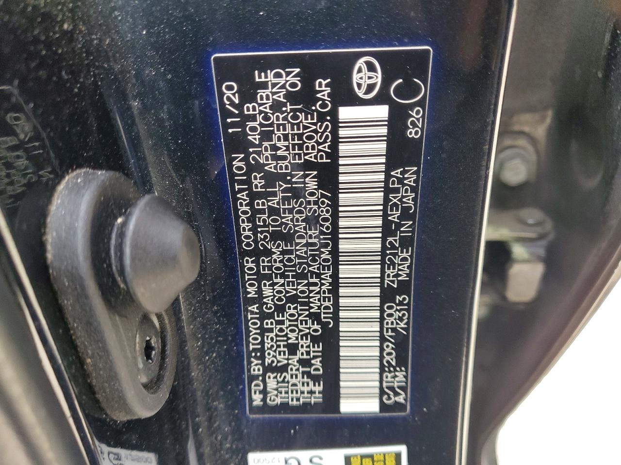 2021 TOYOTA COROLLA LE photo 12
