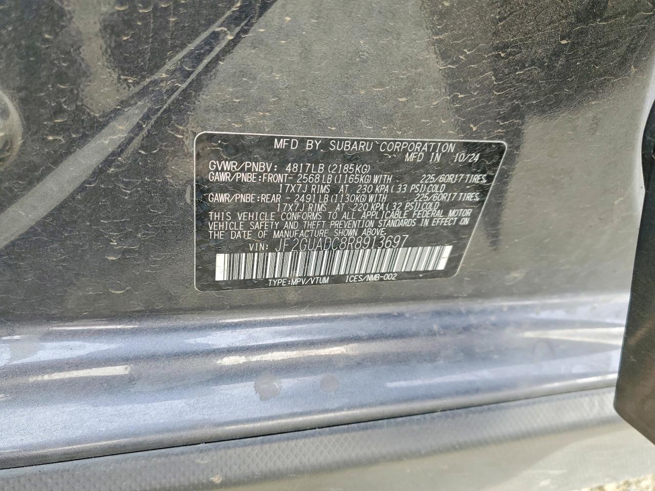 2024 SUBARU CROSSTREK PREMIUM photo 14