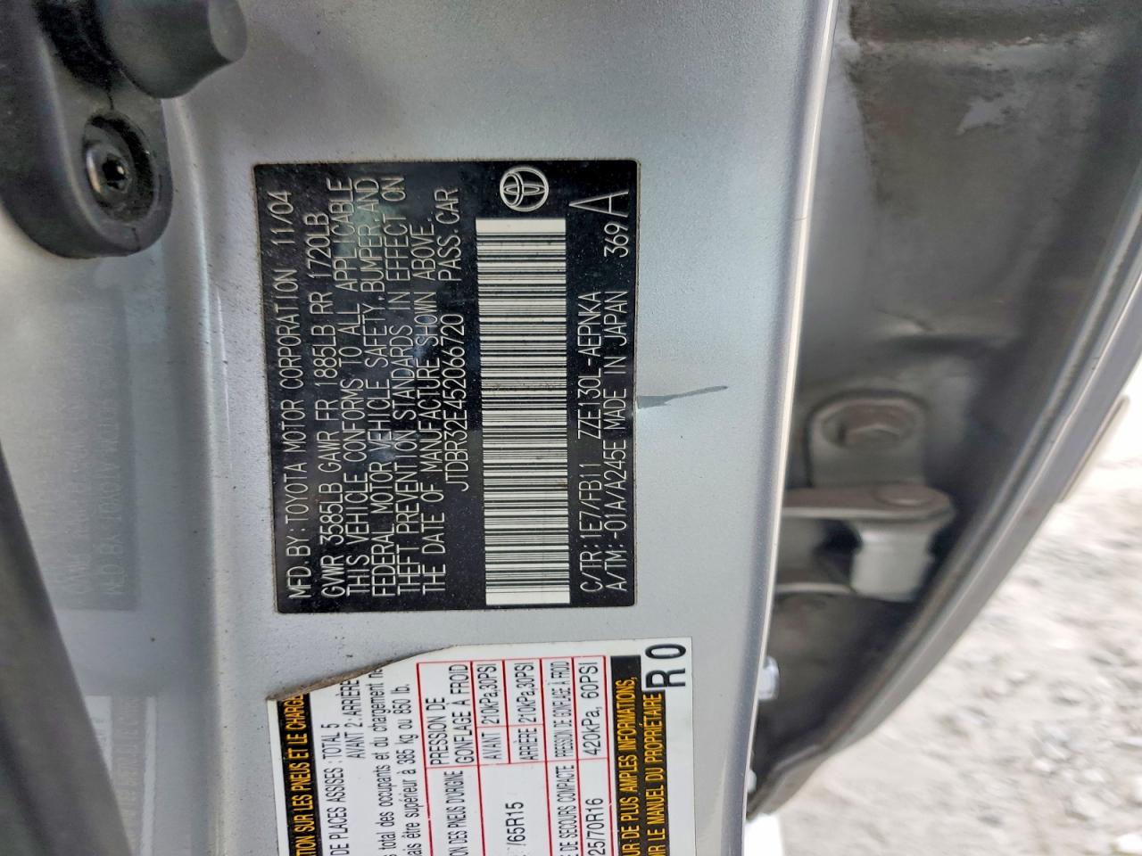 2005 TOYOTA COROLLA CE photo 34