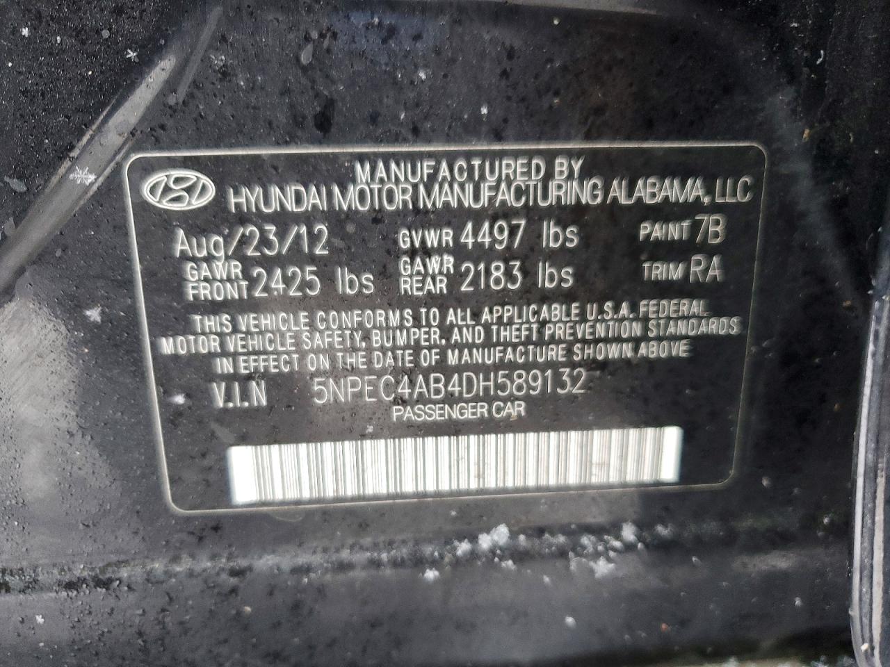 2013 HYUNDAI SONATA LIMITED 2.0T photo 12