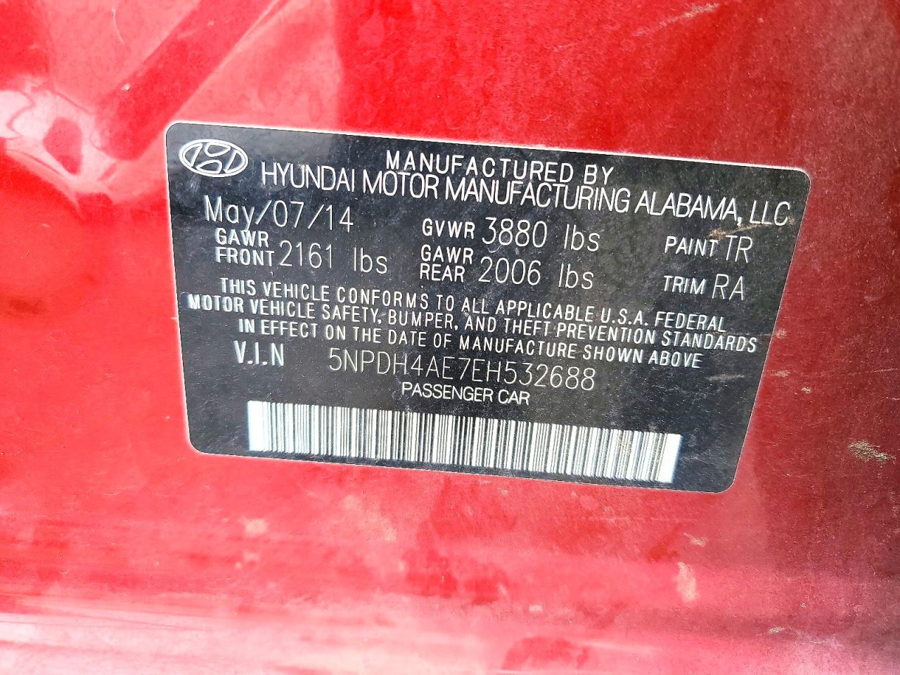2014 HYUNDAI ELANTRA SE photo 12